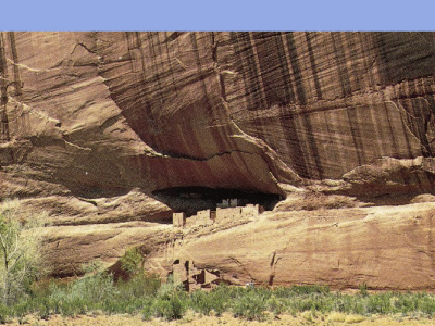 Photo of a cliff dwelling that Wallace Stegnar sent to a correspondent in one of his many letters.